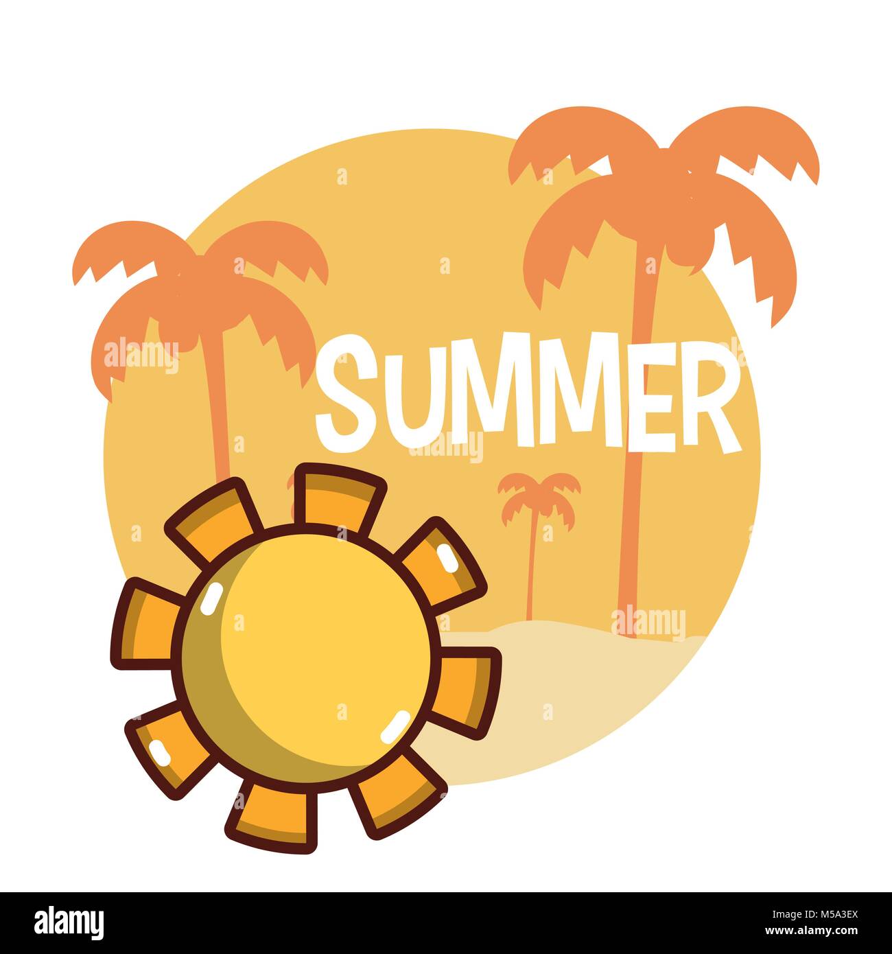 Summer and beach concept Stock Vector Image & Art - Alamy