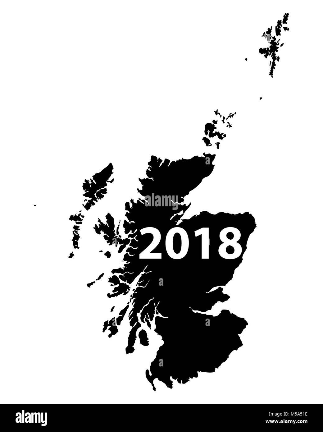 Map Of Scotland 2018 M5A51E 