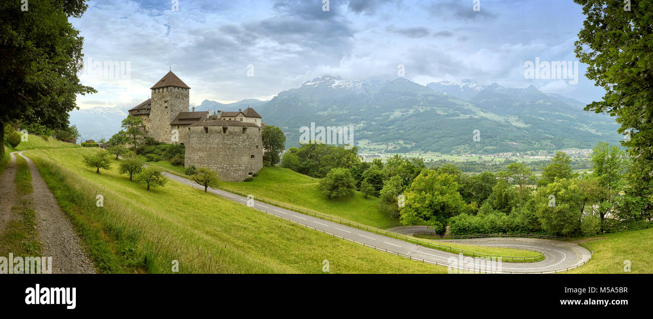 Vaduz, Liechtenstein. This castle is the palace and official residence of the Prince of Liechtenstein Stock Photo