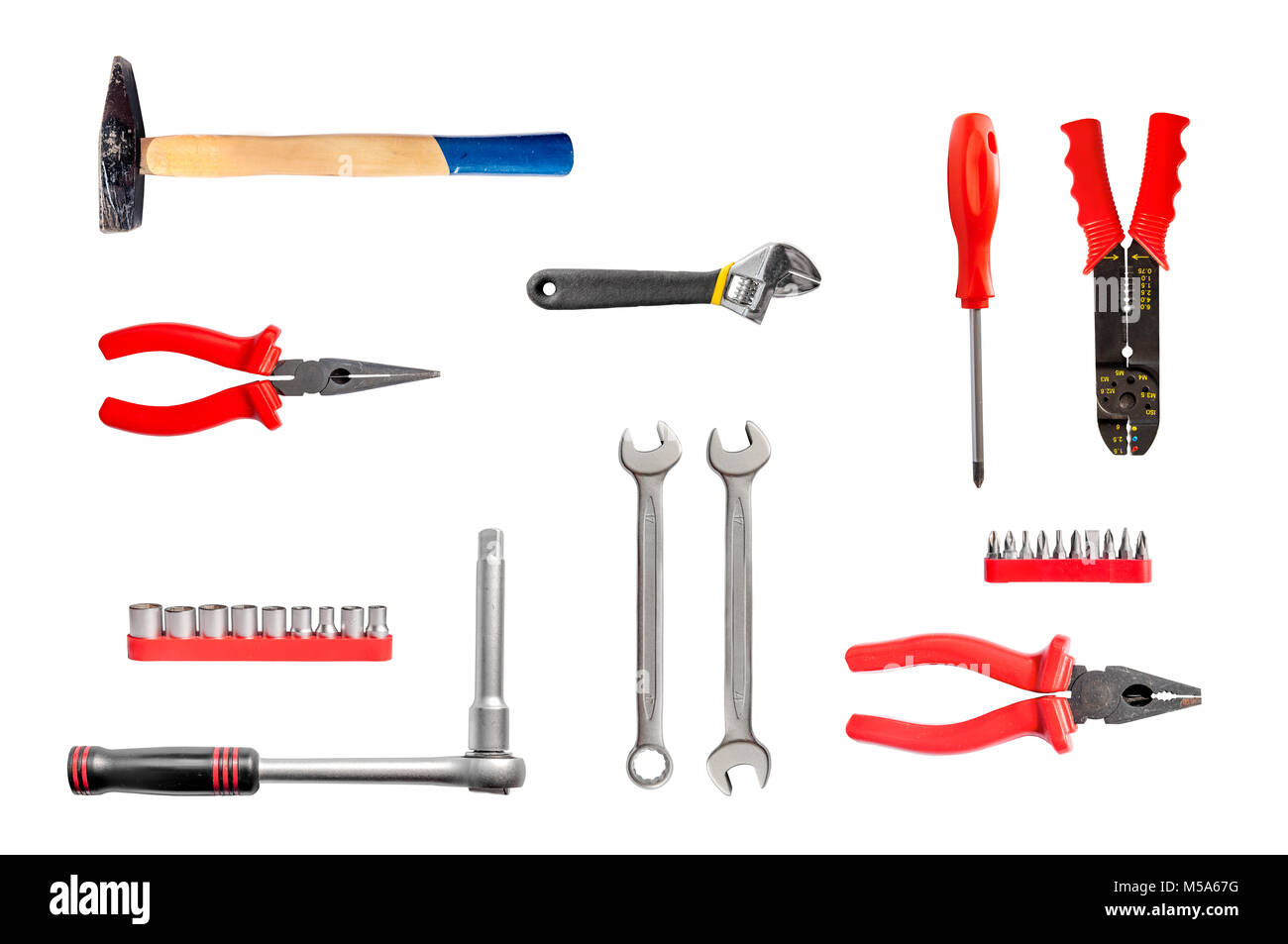 New rusty mechanic tools isolated on white Stock Photo Alamy