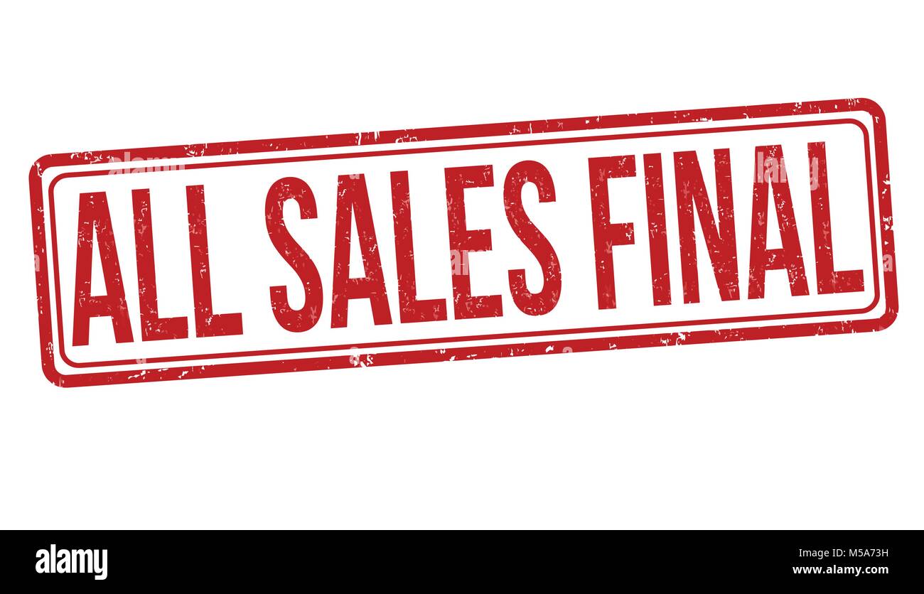 All sales final grunge rubber stamp on white background, vector