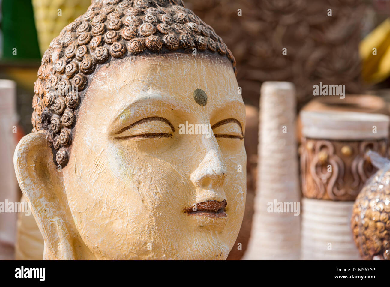 Beautiful hand made decorative items at a shop for sale Stock Photo Alamy