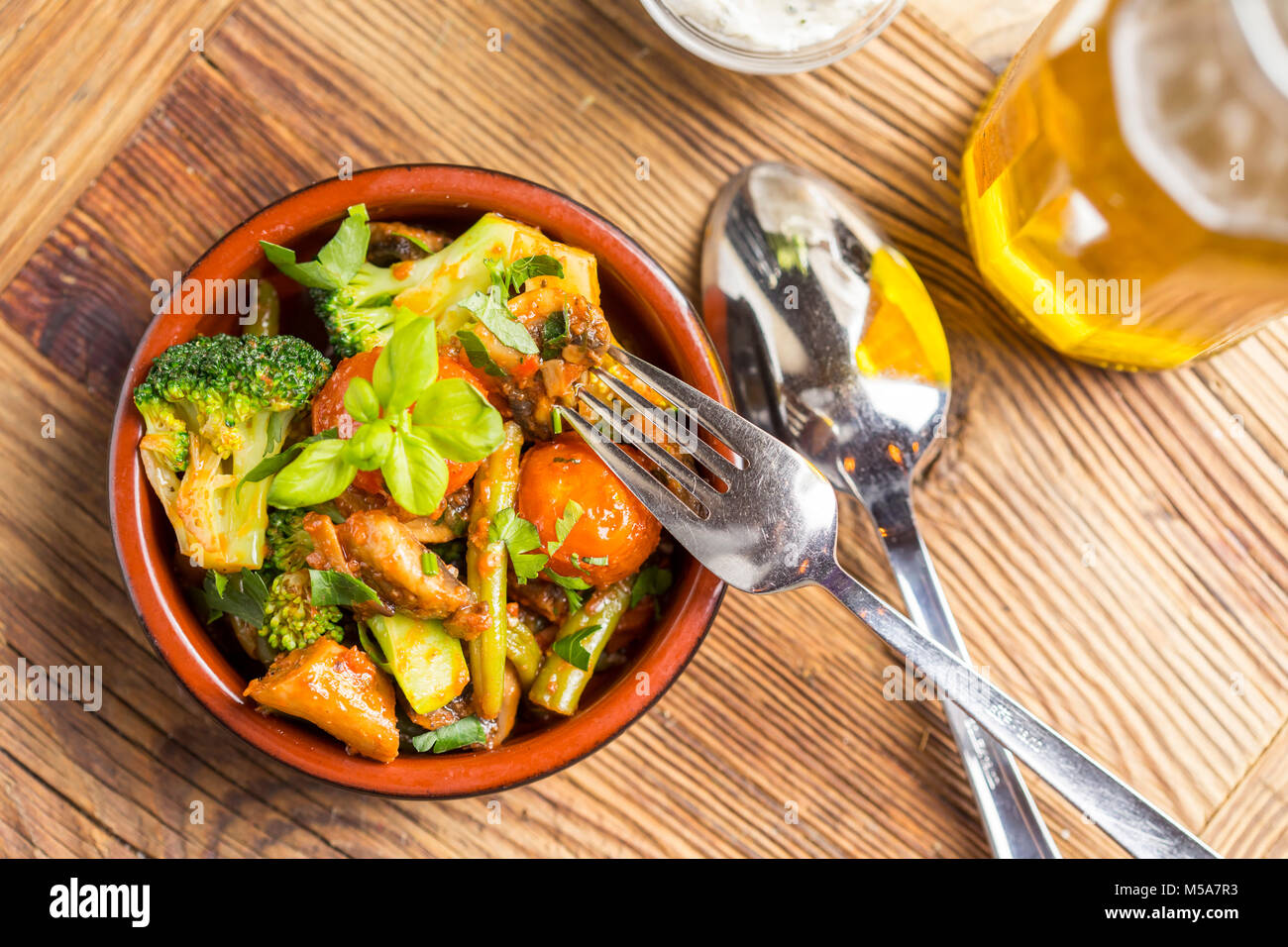delicious rustic spanish mediterranean tapas starters finger food Stock Photo