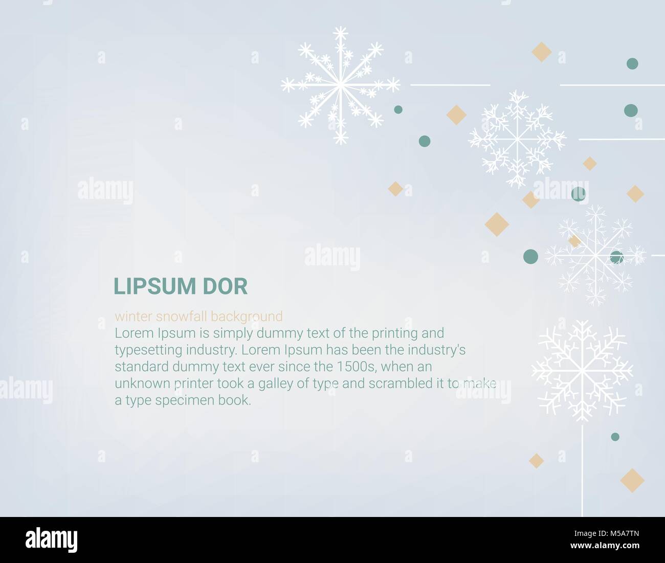 Winter background design of white snowflake with copy space Snowfall ...