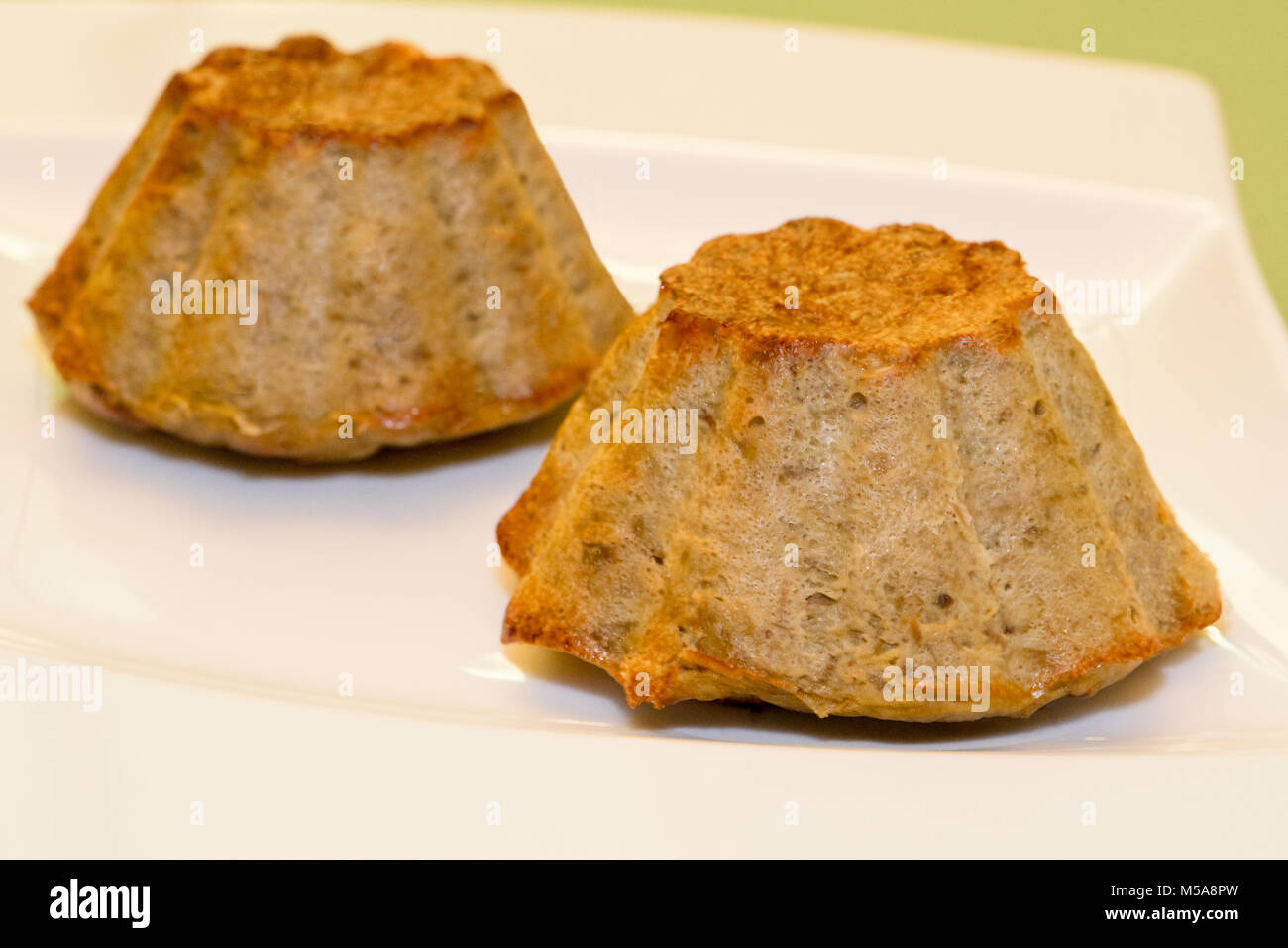 Gastronomy flans with artichokes Stock Photo Alamy