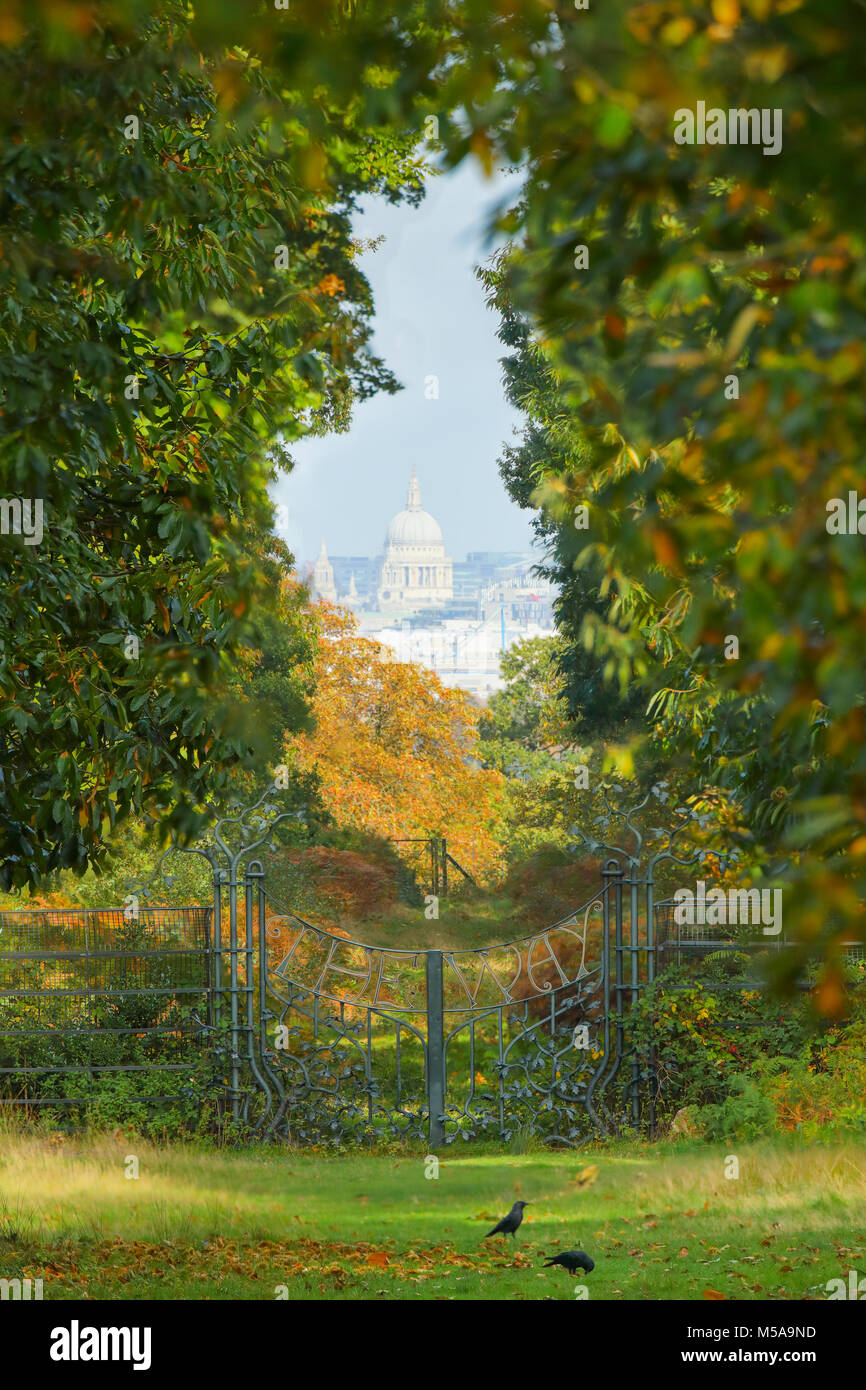 Aussicht Vom King Henrys Mound Richmond Park England Stock Photo Alamy