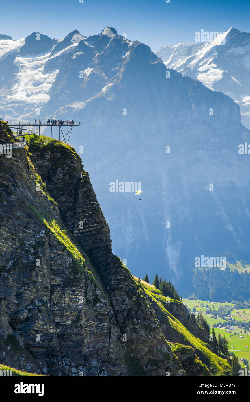 Schreckhorn 4078 m, First Cliff Walk, Schweiz Stock Photo Alamy