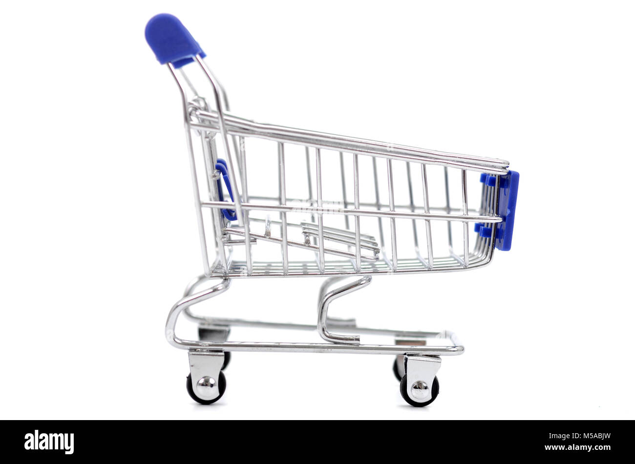 Empty shopping cart isolated on white background. Stock Photo