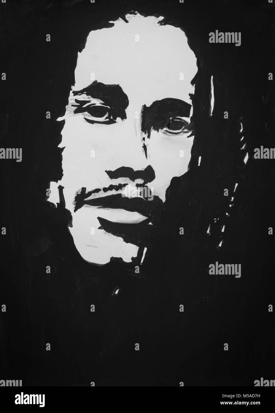 Bob Marley painting Stock Photo