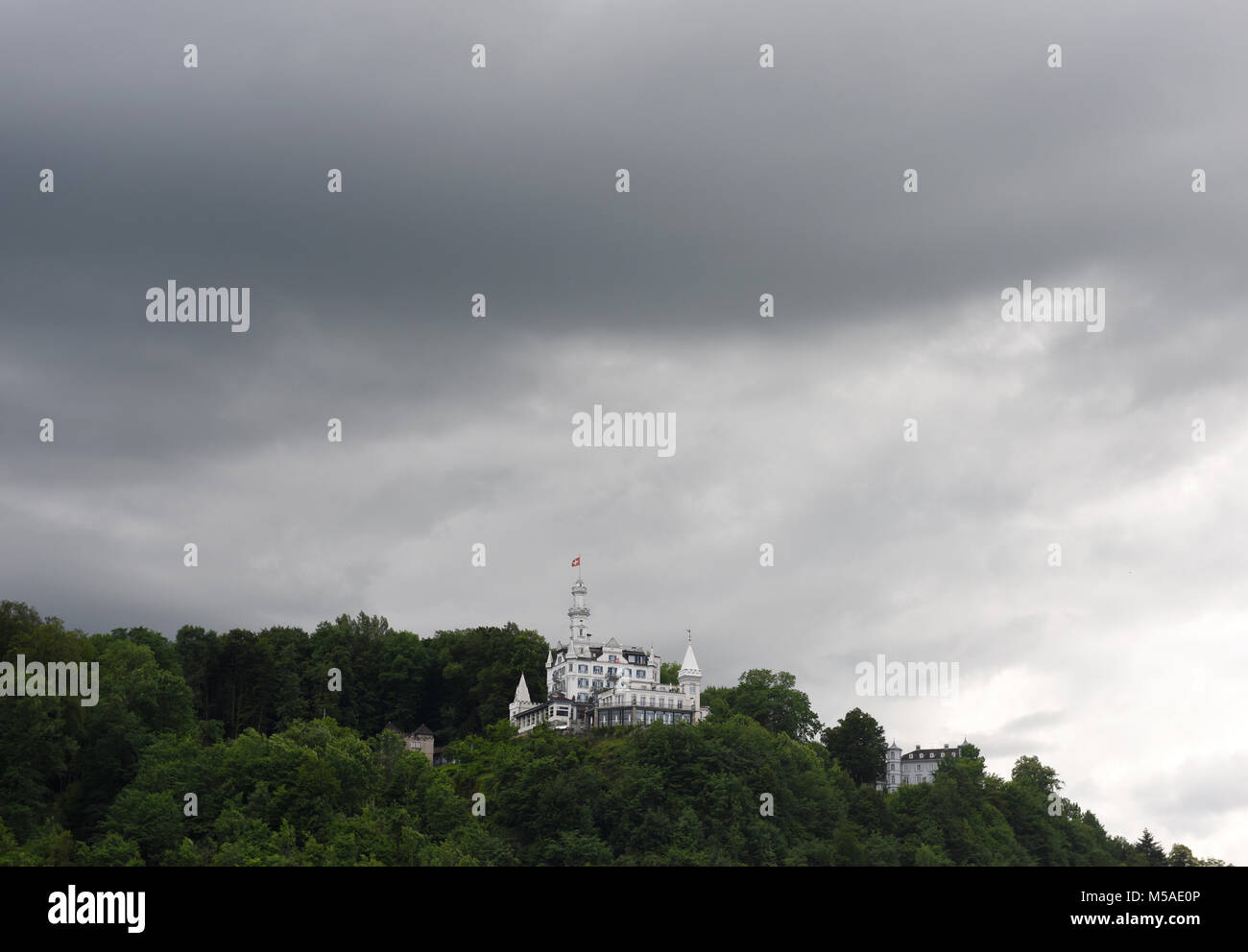 Chateau Gutsch in Lucerne, Switzerland. Stock Photo