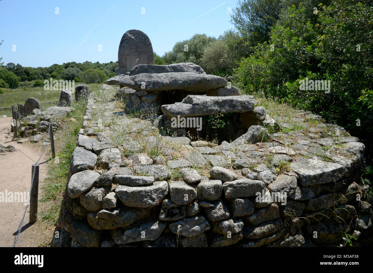 Arzachena, Gallura, Sardinia, Italy:Tombe dei Giganti of Coddu Vecchiu ...