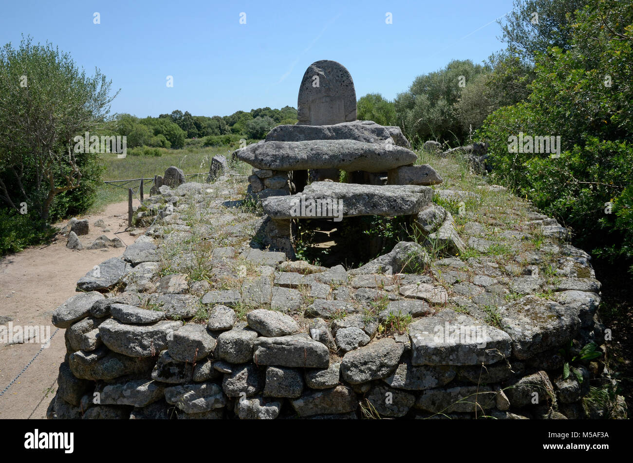 Arzachena, Gallura, Sardinia, Italy:Tombe dei Giganti of Coddu Vecchiu ...