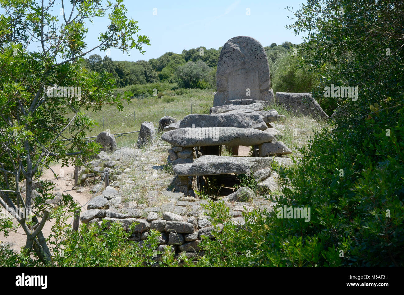 Arzachena, Gallura, Sardinia, Italy:Tombe dei Giganti of Coddu Vecchiu ...