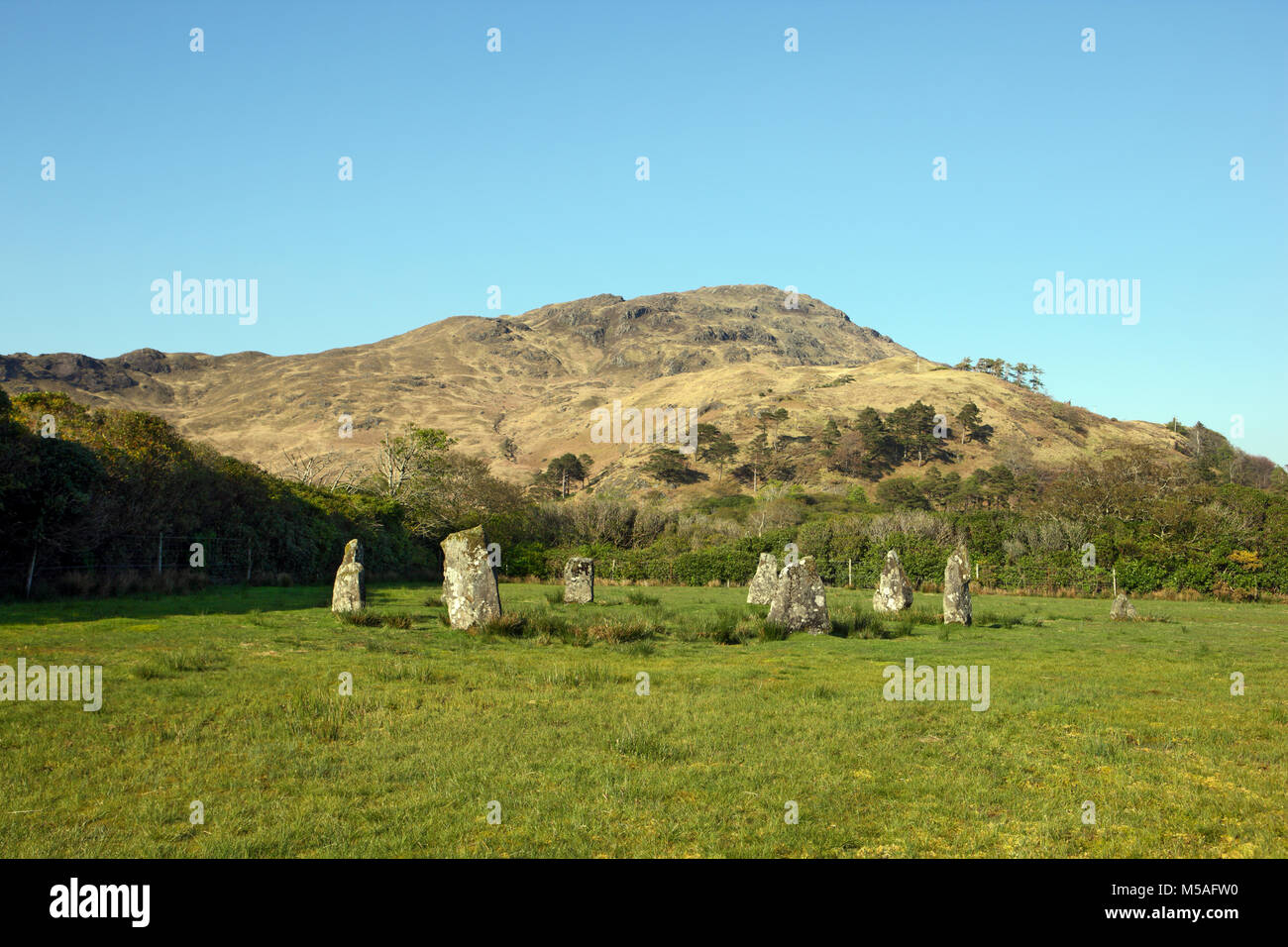 Lochbuie stone circle, Isle of Mull, Inner Hebrides, Scotland Stock