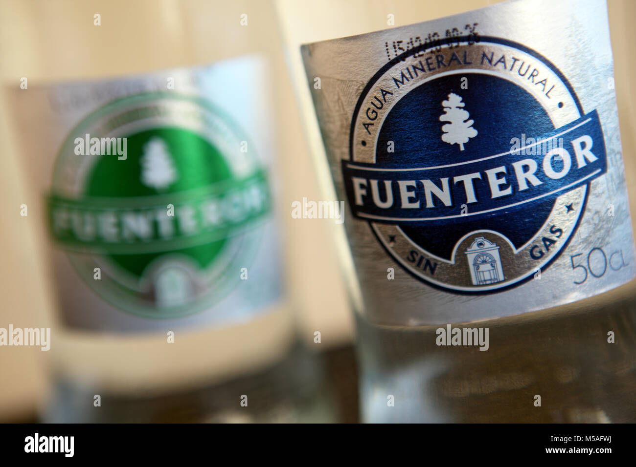 Bottled water on Fuerteventura Stock Photo