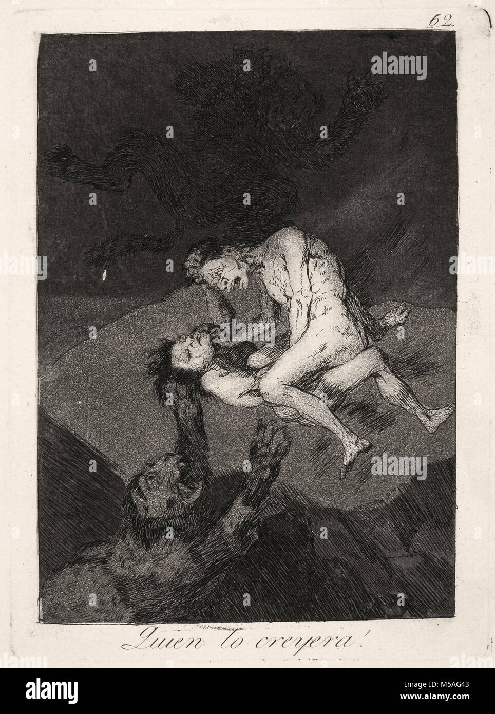 Francisco de Goya - Los Caprichos - No. 62 - Quien lo creyera! Stock Photo