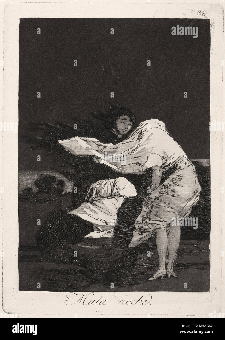 Francisco de Goya - Los Caprichos - No. 36 - Mala noche Stock Photo