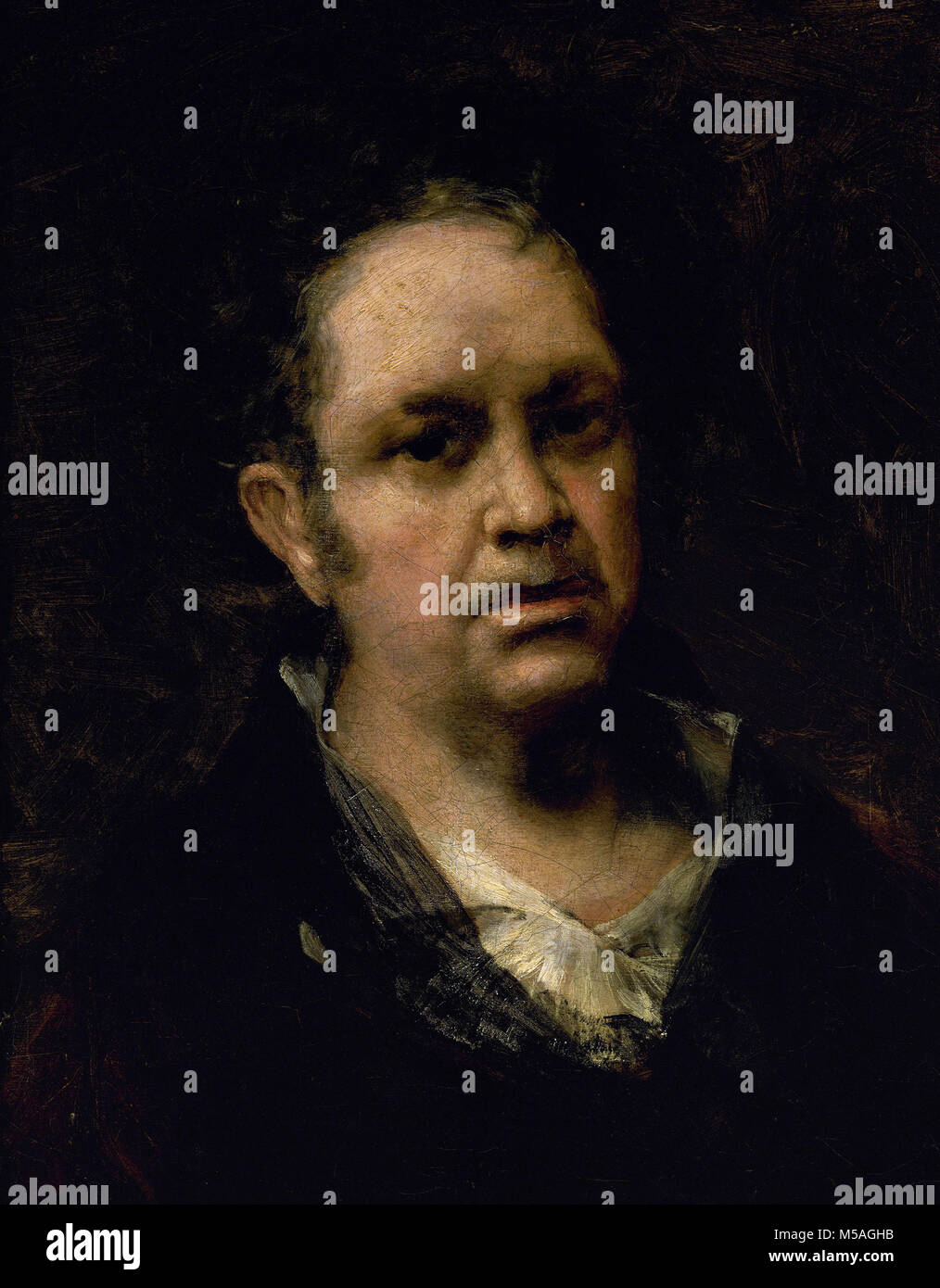 Francisco de Goya Selfportrait 1815 Madrid Prado museum Stock