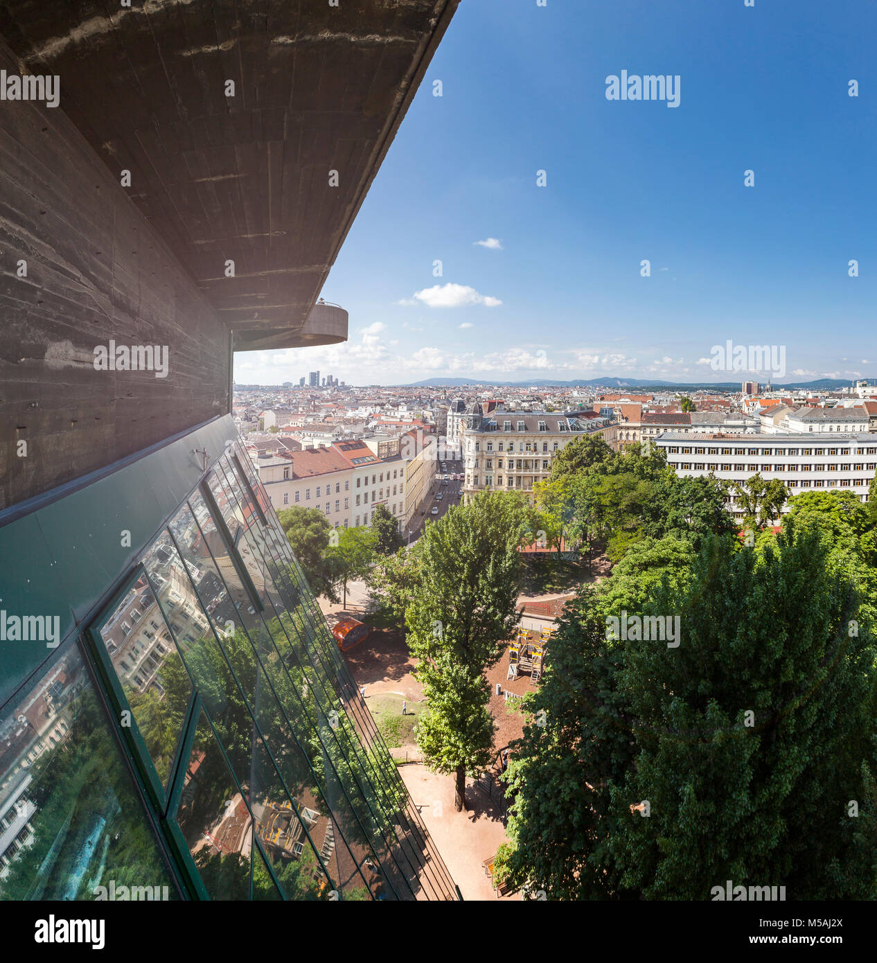 View from Haus des Meeres above south west part of Vienna Stock Photo