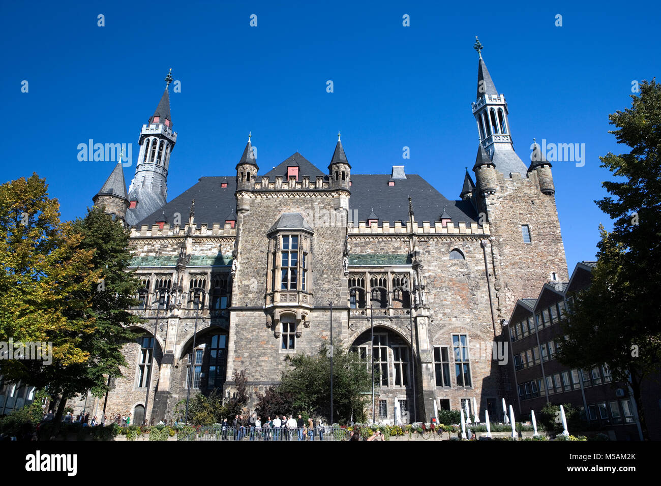 Aachen City Hall, Aachen or Aix-la-Chapelle, North Rhine-Westphalia, Germany Stock Photo