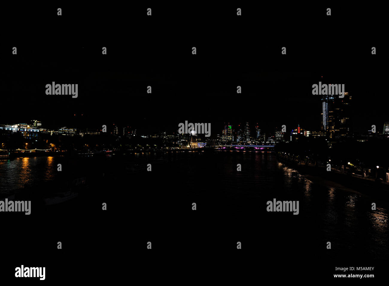 London, wit the dome of st pauls cathedral at night Stock Photo