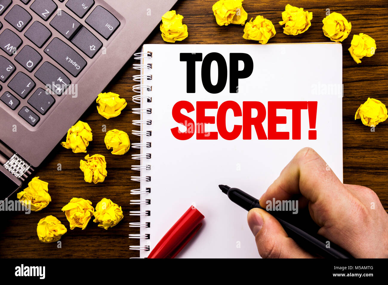 Conceptual hand writing text caption Top Secret. Business concept for ...