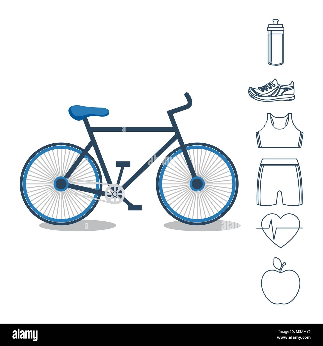 fitness and gym set icons Stock Vector Image & Art - Alamy