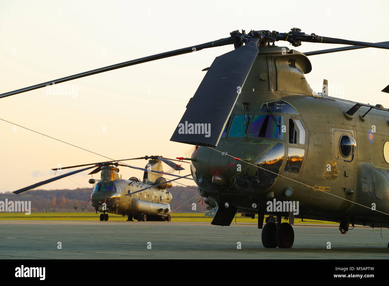 Boeing Vertol CH-47, Chinook Helicopter, RAF Odiham, Stock Photo