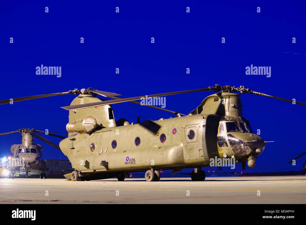 Boeing Vertol CH-47, Chinook Helicopter, RAF Odiham, Stock Photo
