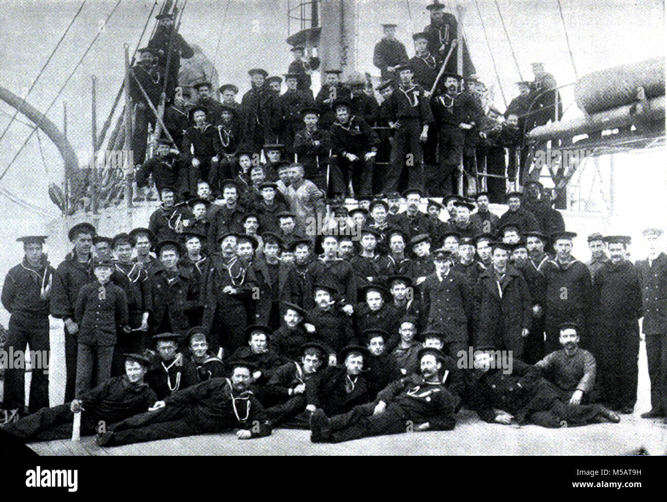 Crew Of Uss Maine Acr 1 Prior To The Sinking Of Uss Maine