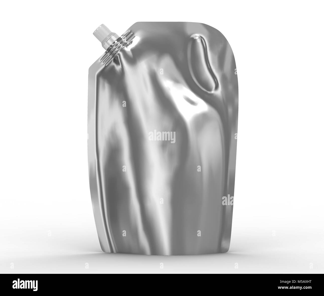 Download Detergent Refill Package 3d Render Silver Stand Up Pouch Bag Mockup With Cap Stock Photo Alamy