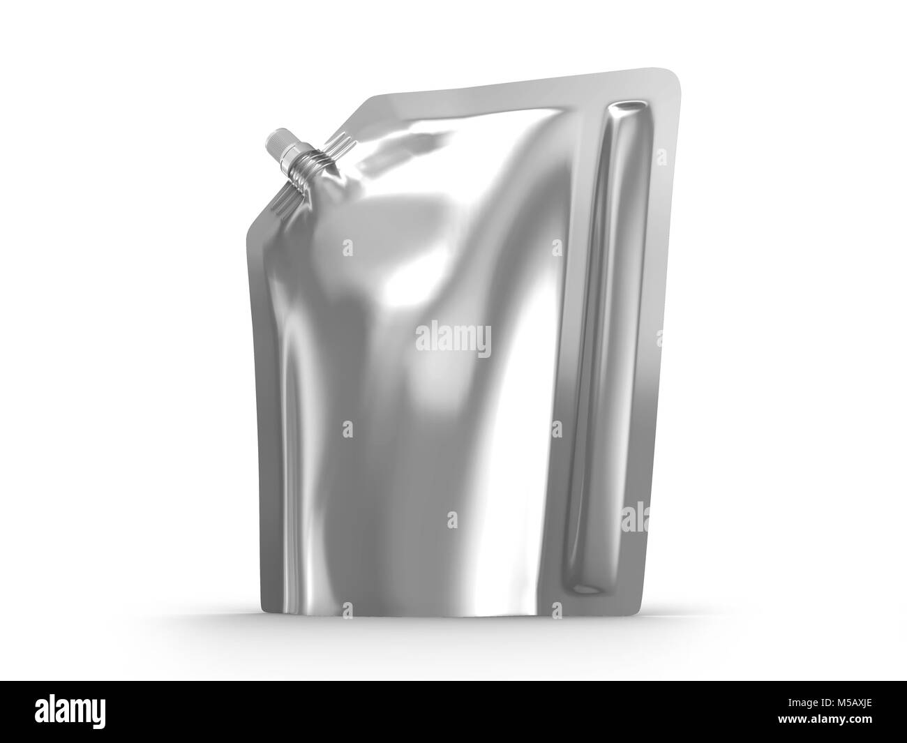 Download Detergent Refill Package 3d Render Silver Stand Up Pouch Bag Mockup With Cap Stock Photo Alamy