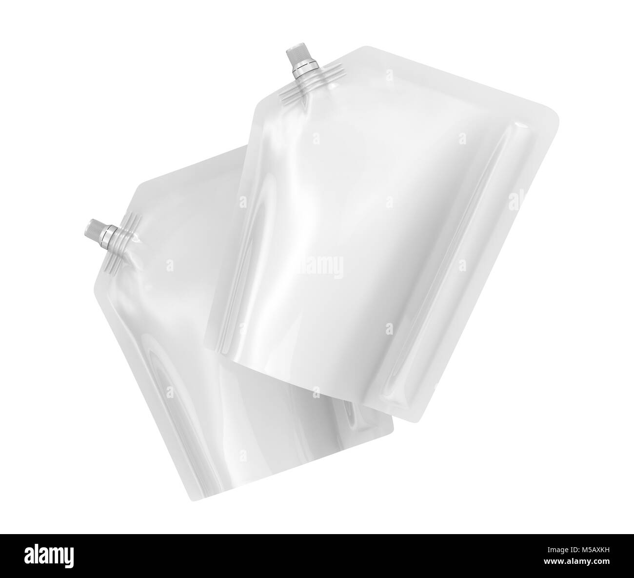 Detergent refill package, 3d render pouch bag mockup set with lid