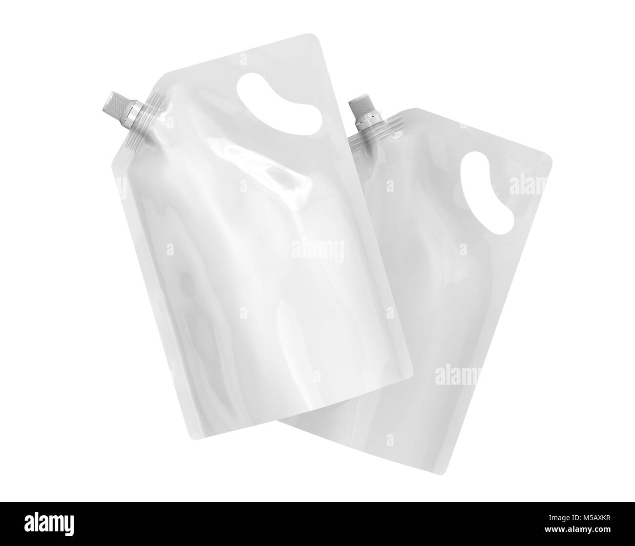 Detergent refill package, 3d render pouch bag mockup set with lid