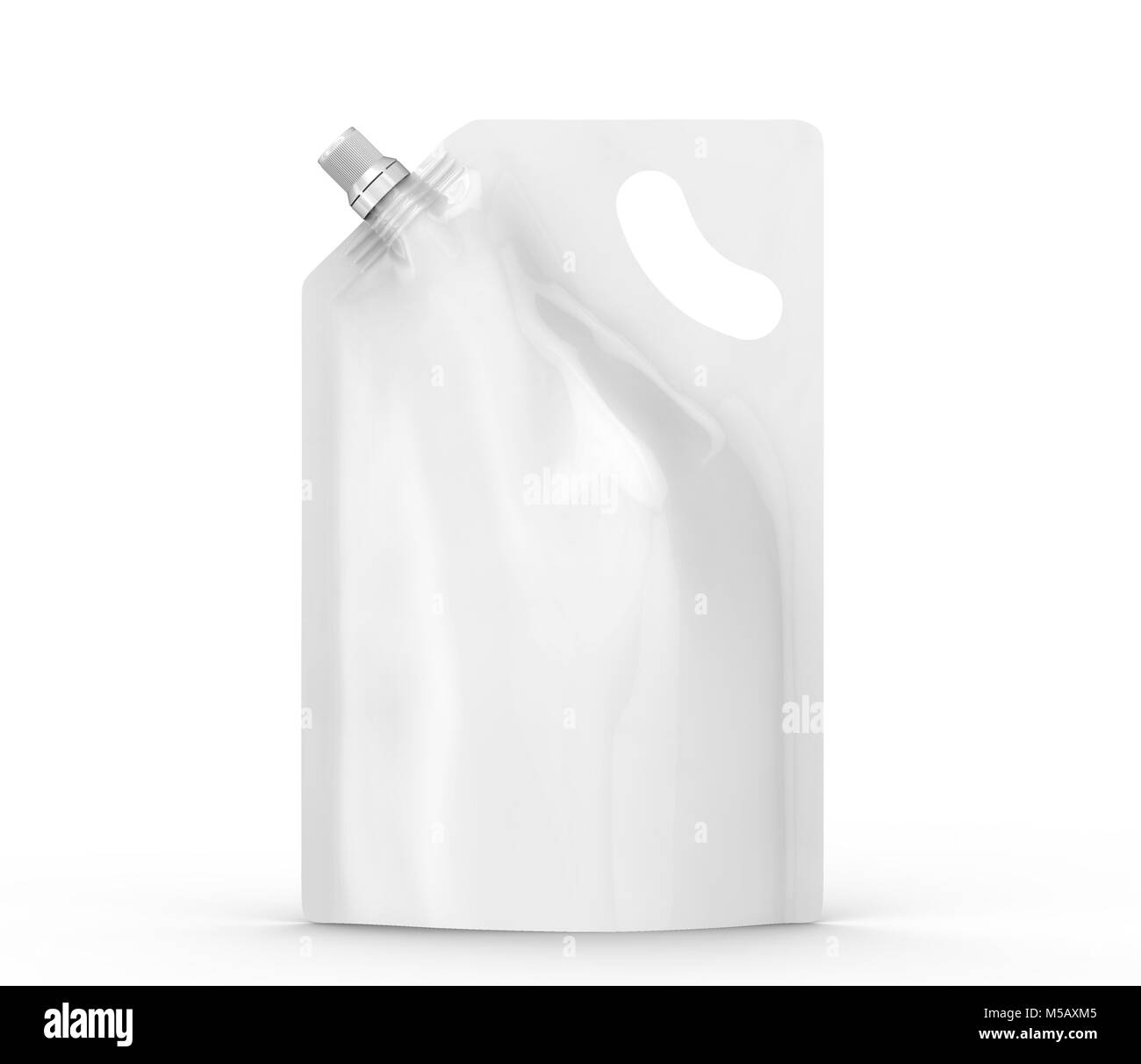 Detergent refill package, 3d render standup pouch bag mockup with lid