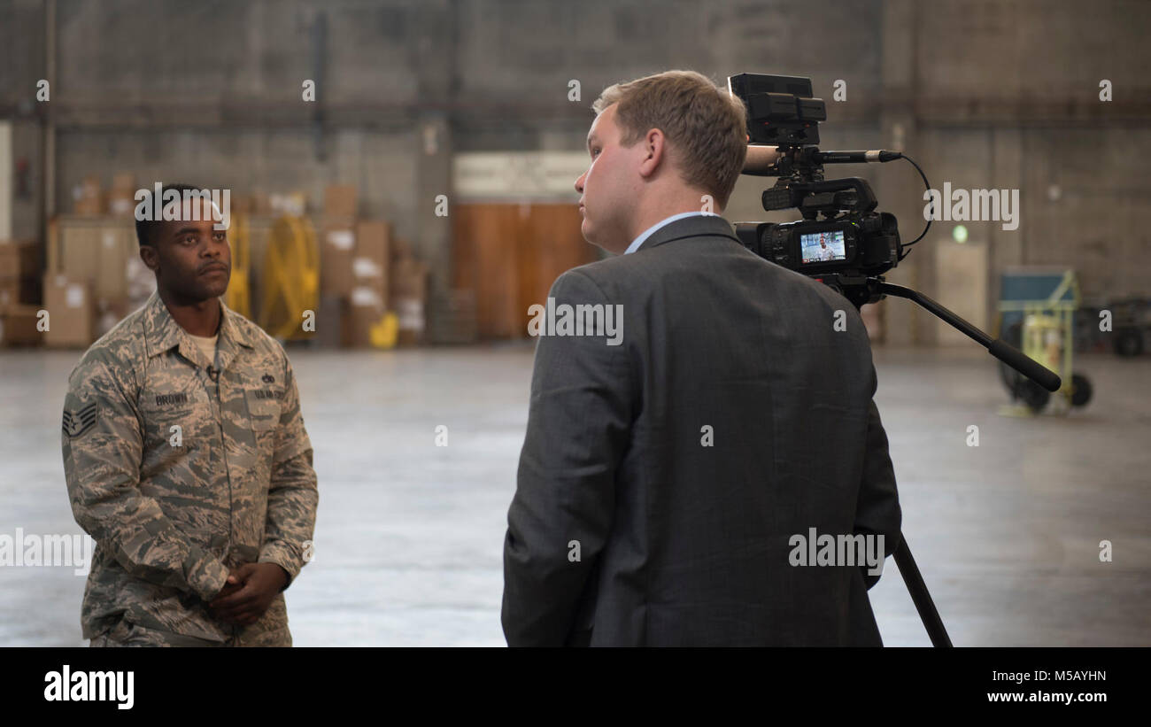 Jeff Martin, Defense News video reporter, interviews U.S ...