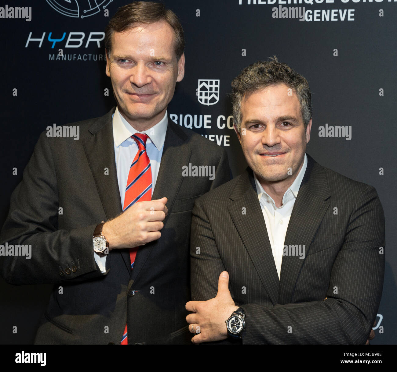 New York, NY - February 21, 2018: Peter Stas, Mark Ruffalo attend Swiss  Watch Brand Frederique Constant launches 3.0 Watch Generation Carpenters  Gallery Credit: lev radin/Alamy Live News Stock Photo - Alamy