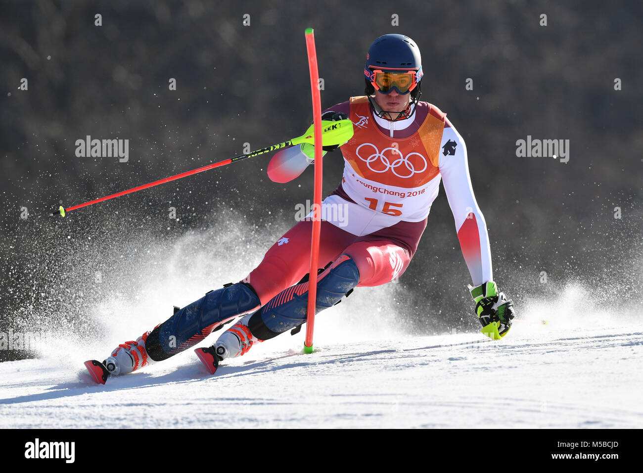 Ramon Zenhaeusern Sui Aktion Alpine Skiing Mens S Slalom Ski Stock Photo Alamy
