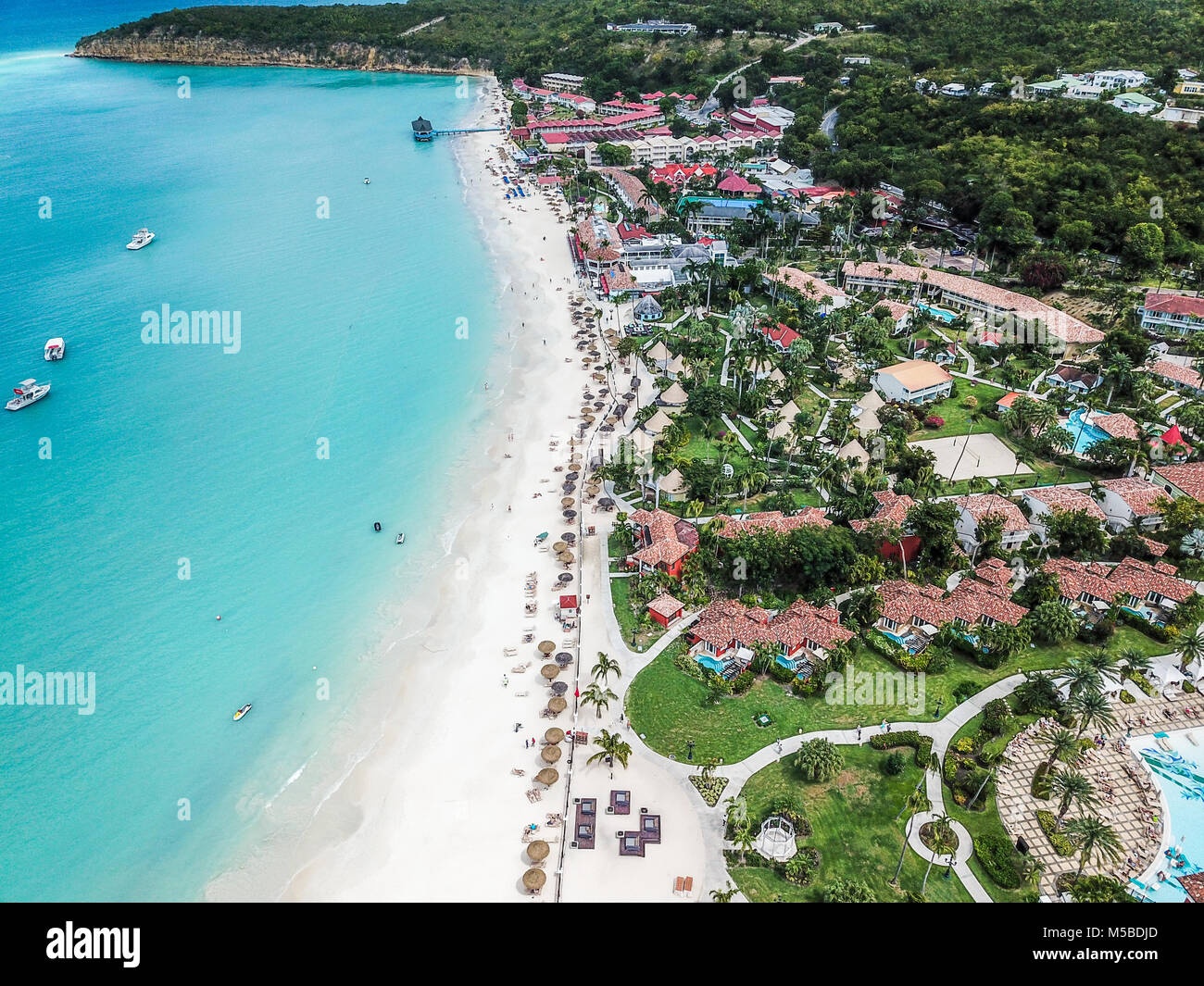 Dickenson Bay beach, Antigua Stock Photo
