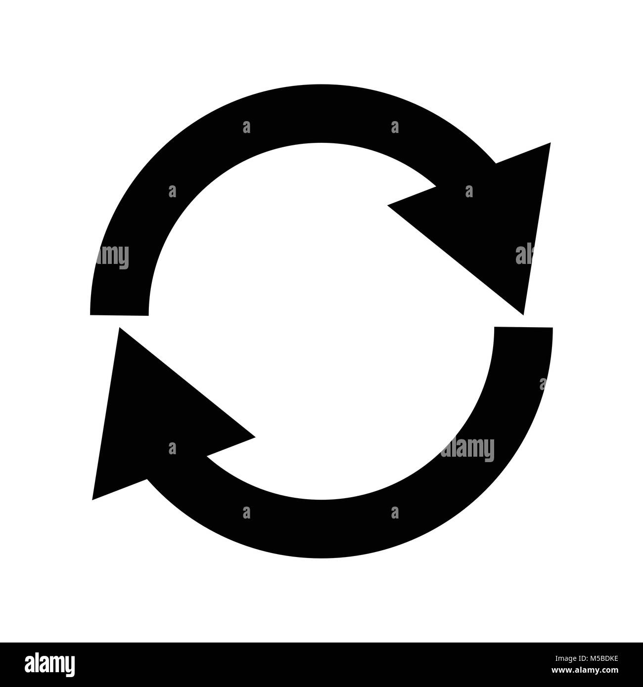 Double curved recycle/refresh icon Stock Vector