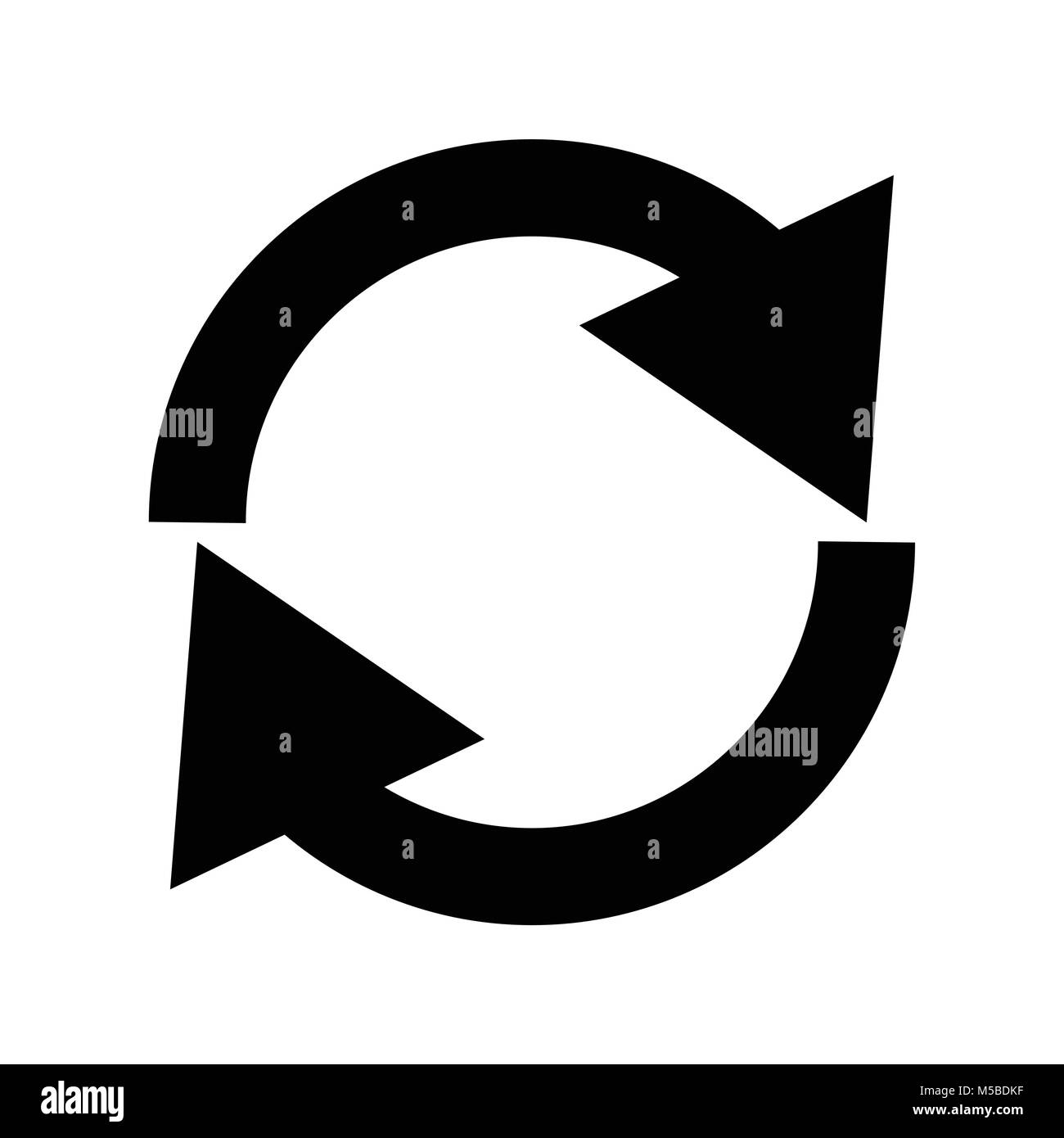 Double curved recycle/refresh icon Stock Vector