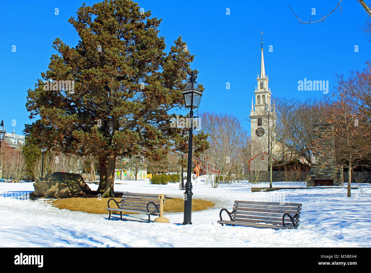 Queen Anne Square, Newport RI Stock Photo Alamy
