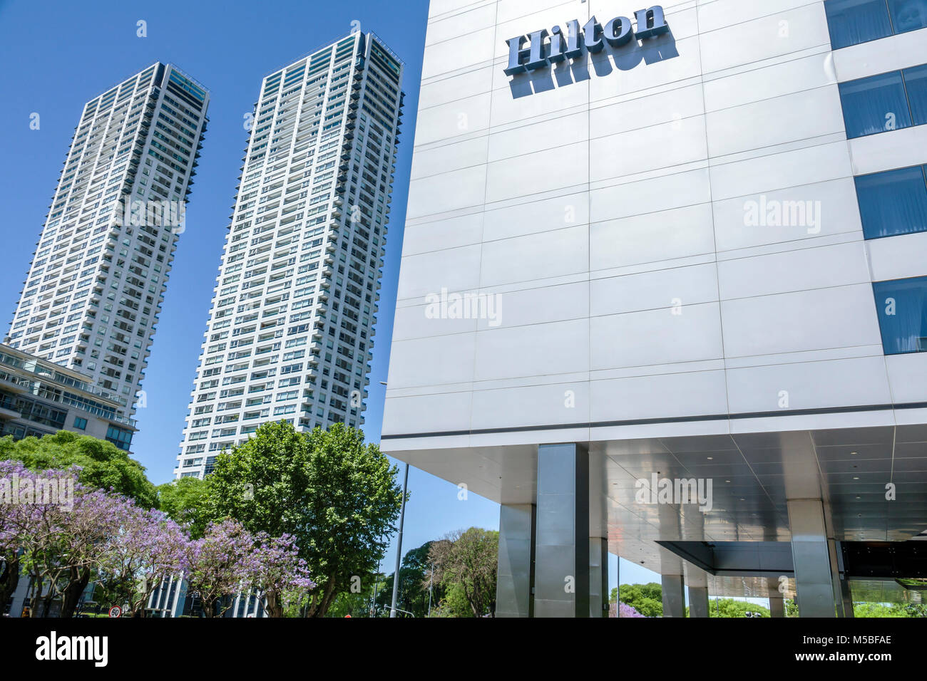 Buenos Aires Argentina,Puerto Madero,Torres del Yacht,skyscraper,residential buildings,Hilton Hotel,exterior outside,ARG171125286 Stock Photo