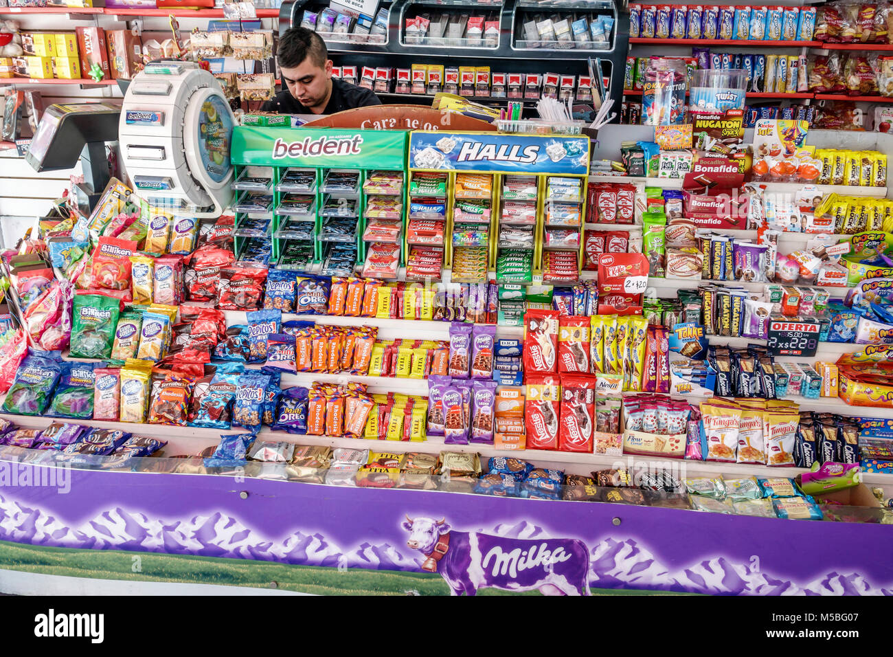 Argentina, Buenos Aires, convenience store, snack shop, candy Stock