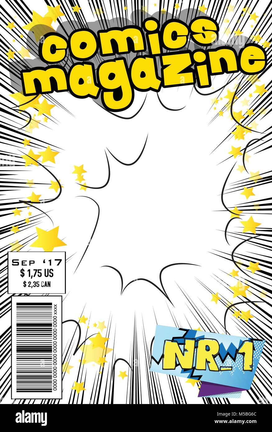 Editable Comic Book Cover Template - Kahoonica