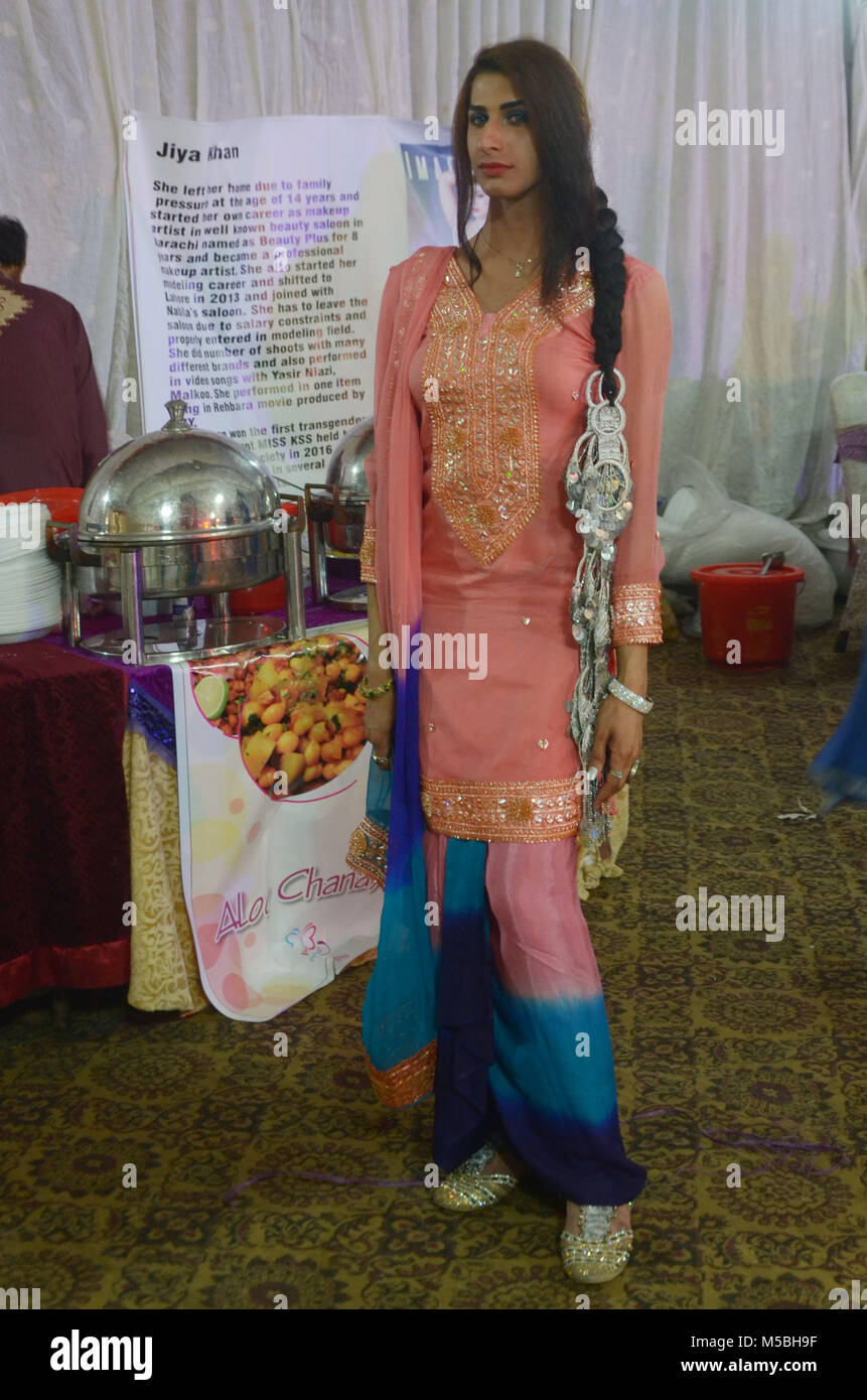 Lahore, Pakistan. 22nd Feb, 2018. Pakistani transgenders community take ...