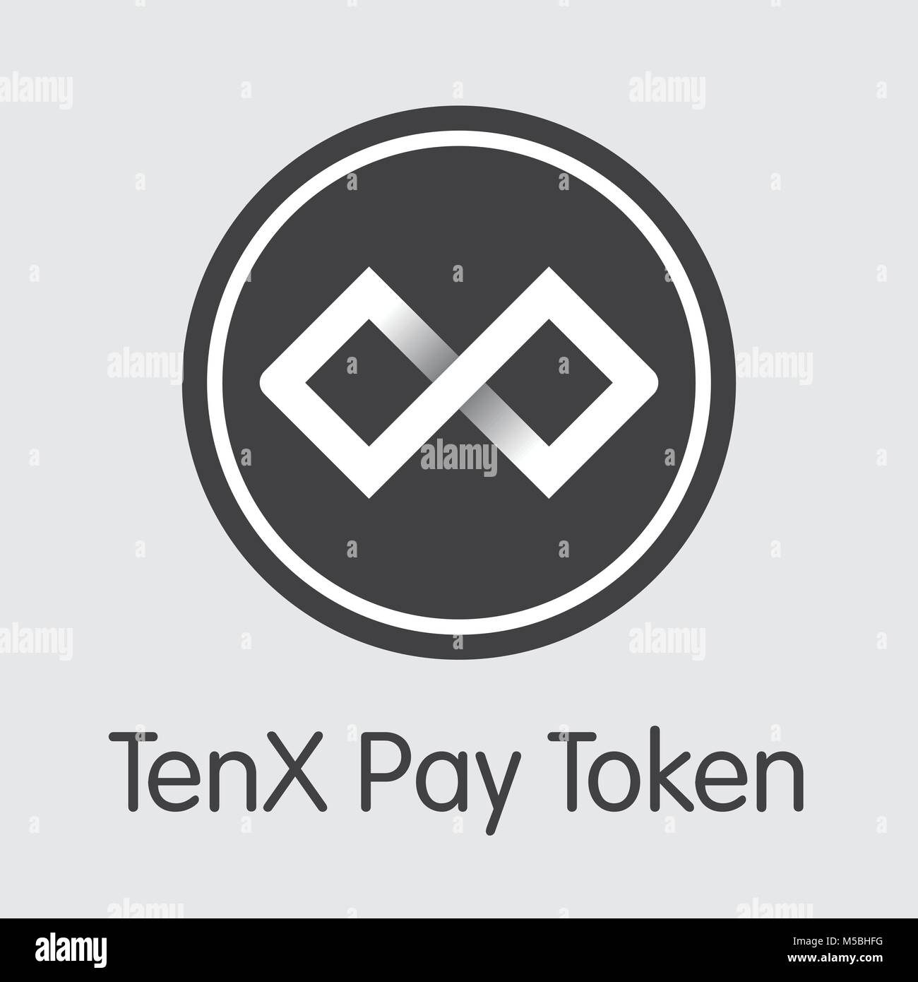Tenx Pay Token Cryptocurrency - Vector Coin Image. Stock Vector