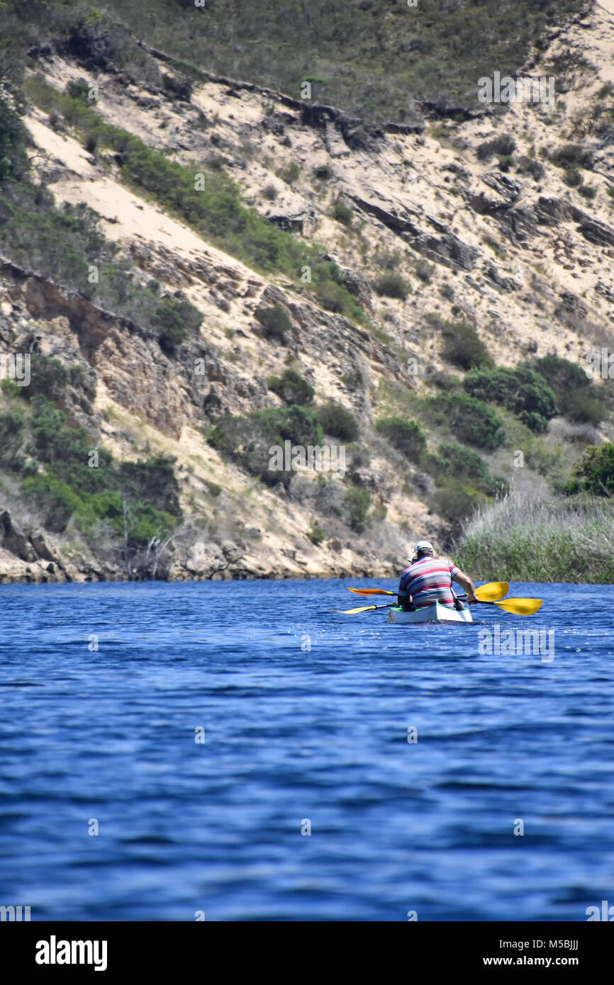 Kayaking in Goukamma near Knysna on the Garden Route in South Africa Stock Photo