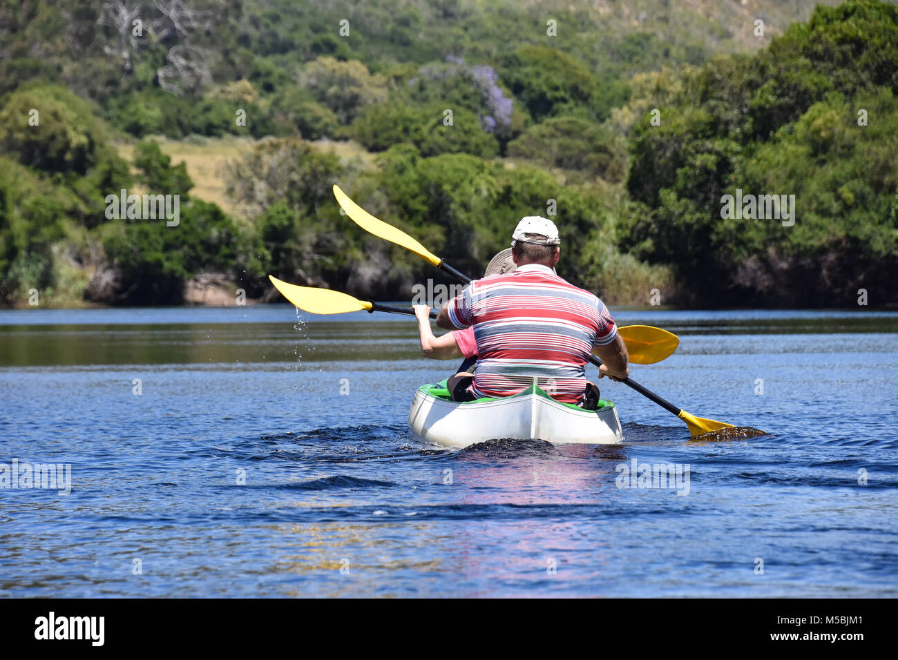 Kayaking in Goukamma near Knysna on the Garden Route in South Africa Stock Photo