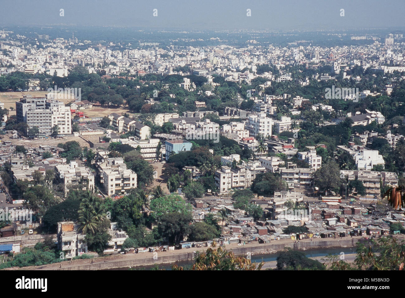 Aerial View Pune City, Pune, Maharashtra, India Stock Photo